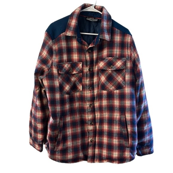 Avalanche Plaid Flannel Shacket L Quilted Lining Jacket Camping - Picture 1 of 4